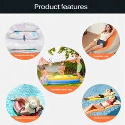 MERKMAK Mini Pompe A Air Electrique Pour Pataugeoire, Pompe A Air Rapide Portable Usb Pour Anneau De Natation Pour Enfant, Gonfleur Et Deflateur A 3 Buses -Accessoire Piscine 54395986 4