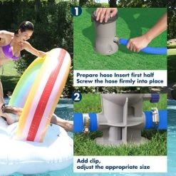 MERKMAK Tuyau De Filtre De Remplacement 2 Pcs Pour Piscine En Pvc De Qualite Superieure, 1,25 X 59 Pouces Avec Ruban Adhesif Fonctionne Avec Toutes Les Pompes De Filtration Pour 330 Gph, 530 Gph Et 1 000 Gph Bleu -Accessoire Piscine 54395990 5