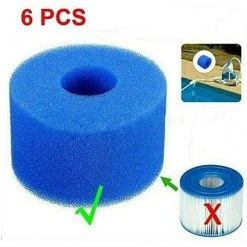 ILOVEMILAN Lot De 6 Cartouches Filtrantes Lavables Réutilisables S1 Bleu -Accessoire Piscine 54412290 4