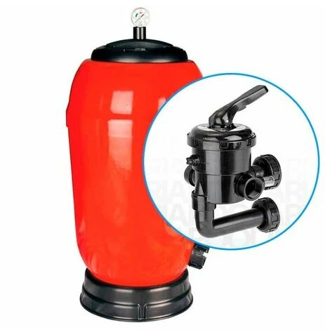 SUINGA Filtre De Piscine Latéral Rapidpool, Ø 650mm + SORTIE 1 1/2'', Couleur Rouge 1 SUINGA Filtre De Piscine Latéral Rapidpool, Ø 650mm + SORTIE 1 1/2'', Couleur Rouge