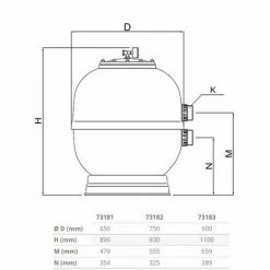 SUINGA Filtre De Piscine Ø 750 Mm - Sorties 2", Sans Vanne De Sélection -Accessoire Piscine 54594334 2
