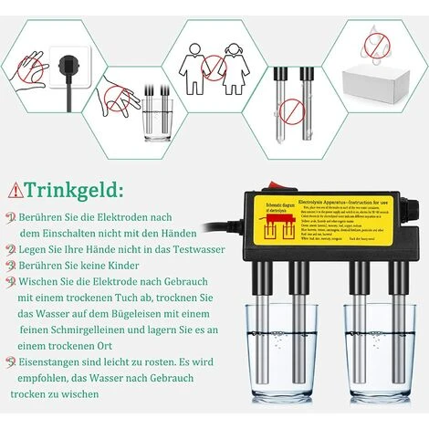 Eau Electrolyseur Test Électrolyse Outils De L'eau Eau Pureté Level Meter Qualité De L'eau Testeur Regard, Fontainebleau 4 Eau Electrolyseur Test Électrolyse Outils De L'eau Eau Pureté Level Meter Qualité De L'eau Testeur Regard, Fontainebleau – Image 4