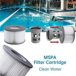 Lot De 4 Filtres De Rechange Pour MSPA Whirlpool Filter - Cartouches Filtrantes Pour Sous-bateaux Et Spa Chauds - Pour Piscines Gonflables, Modèle à Partir De 2020， Fontainebleau -Accessoire Piscine 55255443 3
