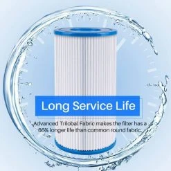 Filtre De Rechange Pour Type A Ou C, Compatible Avec Intex 29000E/59900E, Filtres De Piscine, évasions D'été Ou Vagues D'été Pour Piscines Hors Sol, Lot De 6， Fontainebleau -Accessoire Piscine 55255491 5
