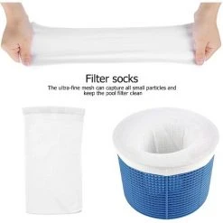 Chaussette Skimmer, Filtre Jetable Pour Skimmer Piscine & Spa Net Skim Nettoyage De Piscine Enlever Les Poils De Chien, Les Petites Particules 30pcs， Fontainebleau -Accessoire Piscine 55255496 3