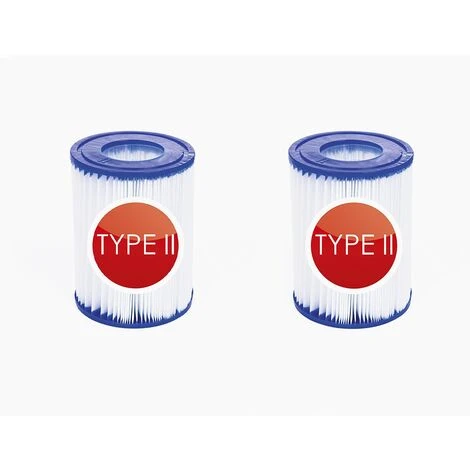 SUPERMARKET Cartouches De Filtre De Piscine Cartouche De Filtre De Piscine De Type II, Cartouches De Filtre De Taille II Pour Bestway 58094 Pour Filtre De Piscine Bestway 530/800 Gal/H (2 Pièces),Superma,bleu 1 SUPERMARKET Cartouches De Filtre De Piscine Cartouche De Filtre De Piscine De Type II, Cartouches De Filtre De Taille II Pour Bestway 58094 Pour Filtre De Piscine Bestway 530/800 Gal/H (2 Pièces),Superma,bleu