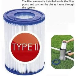 SUPERMARKET Cartouches De Filtre De Piscine Cartouche De Filtre De Piscine De Type II, Cartouches De Filtre De Taille II Pour Bestway 58094 Pour Filtre De Piscine Bestway 530/800 Gal/H (2 Pièces),Superma,bleu 8 SUPERMARKET Cartouches De Filtre De Piscine Cartouche De Filtre De Piscine De Type II, Cartouches De Filtre De Taille II Pour Bestway 58094 Pour Filtre De Piscine Bestway 530/800 Gal/H (2 Pièces),Superma,bleu -Accessoire Piscine 55280116 4