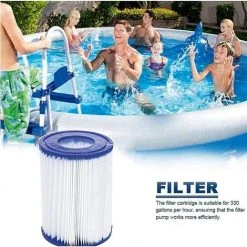 SUPERMARKET Cartouches De Filtre De Piscine Cartouche De Filtre De Piscine De Type II, Cartouches De Filtre De Taille II Pour Bestway 58094 Pour Filtre De Piscine Bestway 530/800 Gal/H (2 Pièces),Superma,bleu 9 SUPERMARKET Cartouches De Filtre De Piscine Cartouche De Filtre De Piscine De Type II, Cartouches De Filtre De Taille II Pour Bestway 58094 Pour Filtre De Piscine Bestway 530/800 Gal/H (2 Pièces),Superma,bleu -Accessoire Piscine 55280116 5
