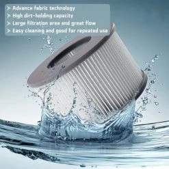 SUPERMARKET Filtre Spa Pour Mspa, Filtres Pour MSpa Piscines Gonflables, Cartouches Filtrantes Pour Spa Gonflable Mspa - Modèle à Partir De 2020 (2pcs)Superma,gris -Accessoire Piscine 55281300 3