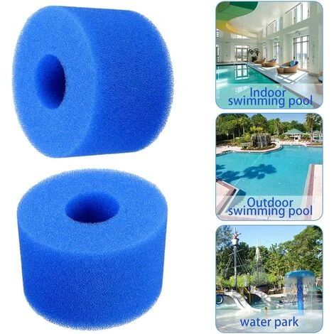 BARES Lot De 6 Cartouches De Filtre De Piscine Réutilisables Et Lavables En Mousse Pour Jacuzzi Type S1 (bleu) 3 BARES Lot De 6 Cartouches De Filtre De Piscine Réutilisables Et Lavables En Mousse Pour Jacuzzi Type S1 (bleu) – Image 3