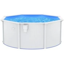 INLIFE Piscine Avec Parois En Acier 300x120 Cm Blanc -Accessoire Piscine 55641552 3