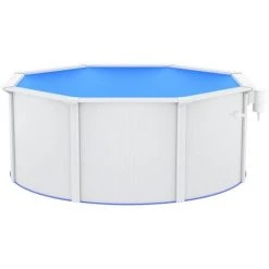 INLIFE Piscine Avec Parois En Acier 300x120 Cm Blanc -Accessoire Piscine 55641552 4