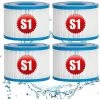 REGALOS Lot De 4 Cartouches De Rechange Pour Filtre à Pour Jardin Extérieur Type S1 PureSpa Easy Set Pool Filter Cartridges