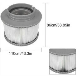 GUAZHUNIFR Lot De 4 Filtres De Rechange Pour MSpa FD2089, Cartouche De Filtre Pour Piscine, Et Spas,GU.B/bon -Accessoire Piscine 56626819 3