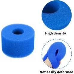 LONGZIMING Exnemel Filtre Éponge, Éponge De Cartouche Filtrante, éponge De Filtre De Piscine, Cartouche De Remplacement Lavable Réutilisable, Filtre D'éponge De Filtre De Bain à Remous (6 Pièces 7.3x10.8) -Accessoire Piscine 56760743 5