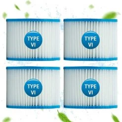 LONGZIMING Filtre Spa Pour Bestway 58323, Cartouche Filtrante Taille 6 Pour Lay-Z-Spa, Pour Monaco, Pour Miami, Pour Vegas (Lot De 4)