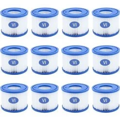 LONGZIMING Lot De 8 Cartouches Filtrantes Pour Piscine De Type VI Pour Bestway Taille 6-58323