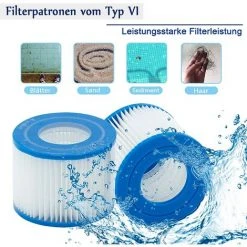 LONGZIMING Lot De 8 Cartouches Filtrantes Pour Piscine De Type VI Pour Bestway Taille 6-58323 -Accessoire Piscine 56762755 3