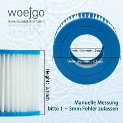 LONGZIMING Lot De 8 Cartouches Filtrantes Pour Piscine De Type VI Pour Bestway Taille 6-58323 -Accessoire Piscine 56762756 4