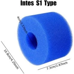 ALMI Lot De 2 Cartouches De Filtre En Mousse Réutilisables Pour Piscine Type Intex S1 -Accessoire Piscine 57012289 3