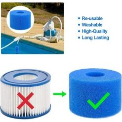 ALMI Éponge Filtrante Type S1 Filtres De Piscine En Mousse, Cartouche Filtrante RéUtilisable Pour Intex Type S1, Mousse Pour Piscine, Aquarium, Spa(6 Pièces) 9 ALMI Éponge Filtrante Type S1 Filtres De Piscine En Mousse, Cartouche Filtrante RéUtilisable Pour Intex Type S1, Mousse Pour Piscine, Aquarium, Spa(6 Pièces) -Accessoire Piscine 57012705 5