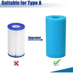 ALMI 4 Pièces Éponge Filtrante Type A, Cartouche De Filtre En Mousse, Mousse Pour Filtre Piscine, Réutilisables Et Lavables, Filtre En Mousse Pour Spa, Piscine, Jacuzzi 8 ALMI 4 Pièces Éponge Filtrante Type A, Cartouche De Filtre En Mousse, Mousse Pour Filtre Piscine, Réutilisables Et Lavables, Filtre En Mousse Pour Spa, Piscine, Jacuzzi -Accessoire Piscine 57012716 4