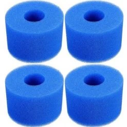 PERLE RARE 4 Pièces Éponge Filtrante Type, Cartouche De Filtre En Mousse, Mousse Pour Filtre Piscine, Réutilisables Et Lavables, Filtre En Mousse Pour Spa, Piscine, Jacuzzi