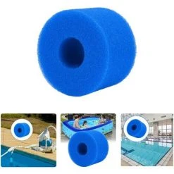 ALMI Filtre De Piscine En Mousse, 2 Pièces Filtre Éponge Cartouche, Éponge Filtrante Type S1, Mousse Pour Filtre Piscine Reutilisable, Filtre Spa Cartouche Éponge Pour Aquarium De Piscine Spa -Accessoire Piscine 57115368 5