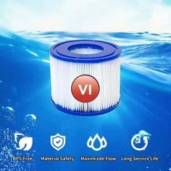ALMI Cartouches Filtrantes De Rechange Pour Bestway VI, Filtre Cartridge VI Pour Miami, Pour Vegas, Pour Monaco-Taille, Pour Bestway 58323, 58239, 90352E (4 Pièces) -Accessoire Piscine 57115377 3