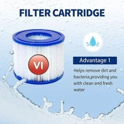 ALMI Cartouches Filtrantes De Rechange Pour Bestway VI, Filtre Cartridge VI Pour Miami, Pour Vegas, Pour Monaco-Taille, Pour Bestway 58323, 58239, 90352E (4 Pièces) -Accessoire Piscine 57115377 5