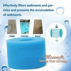 ALMI Lot De 4 Cartouches Filtrantes En Mousse Pour Intex De Type S1, Cartouche De Filtre En Mousse Pour Intex Pure Spa, Cartouche De Mousse éponge Pour Type S1 -Accessoire Piscine 57115414 4