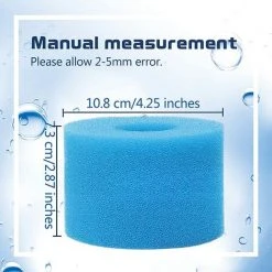 ALMI Lot De 4 Cartouches Filtrantes En Mousse Pour Intex De Type S1, Cartouche De Filtre En Mousse Pour Intex Pure Spa, Cartouche De Mousse éponge Pour Type S1 -Accessoire Piscine 57115414 5