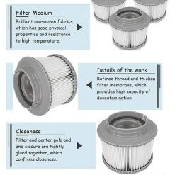 ALMI Cartouche De Filtre Pour Spa Et Jacuzzi - Cartouche De Filtre De Rechange Pour Spa Et Spa Whirlpool -Accessoire Piscine 57115416 3