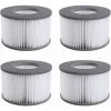CHANCEY Lot De ４ Cartouches Filtrantes De Rechange, Pour Les Mspa Whirlpool, Les Spa Chauds Et Autres Piscines Gonflables, Convient Aux Modèles De Filtre à Partir De 2020,SEMAket,gris