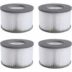 CHANCEY Lot De ４ Cartouches Filtrantes De Rechange, Pour Les Mspa Whirlpool, Les Spa Chauds Et Autres Piscines Gonflables, Convient Aux Modèles De Filtre à Partir De 2020,SEMAket,gris