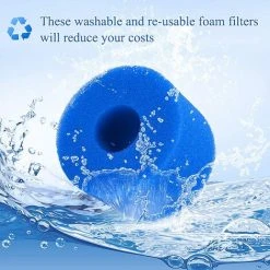 HKLFFJA Éponge De Filtre De Piscine, éponge De Cartouche Filtrante Pour Filtre Réutilisable Et Lavable, Filtre De Piscine Pour Accessoires De Nettoyage De Piscine Nettoyage De Spa, 4PC -Accessoire Piscine 57144049 4