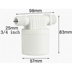 MONLY Vanne à Bille Flottante Vanne De Contrrle De Niveau D'Eau De Vanne à Flotteur IntéGréE IntéGréE Pour RéServoir D'Eau Solaire 1 Pcs (CCTé 3/4 Pouces) -Accessoire Piscine 57218911 4
