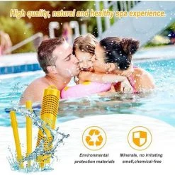 ROSIER Filtre Spa Dure 4 Mois Cartouches De Filtres De Piscine à Cartouche Pièces Minérales Pour Spa Et Jacuzzi Cartouche Filtrante Pour Piscine Et Spa Cartouche Spa Bâton Filtre De Piscine (jaune, 3.2*3.2*41cm)——VEBTles -Accessoire Piscine 57240218 4