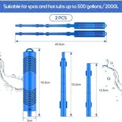 TRIOMPHE Filtre Spa, Cartouche De Purification Minérale,T-Audace 2 Pièces Purificateur Minérale, Bâtons Minéraux Pour Clarifier L'eau, Installer Dans Le Filtre à Cartouche De Piscine -Accessoire Piscine 57583460 2