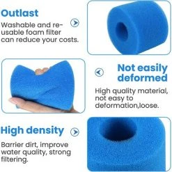 TRIOMPHE 4 Pièces Filtre En Mousse Pour Spa,T-Audace Éponge Filtrante Type A，Filtre En Mousse，Cartouche De Filtre En Mousse Réutilisables Et Lavables，Mousse Pour Piscine，Spa，Jacuzzi (10.8 * 7.3 * 4) -Accessoire Piscine 57583654 3