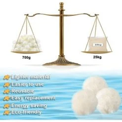 ABCRITAL Boules De Filtre De Piscine, Balles Filtrantes, Balles Filtrantes Réutilisables, Balles Filtrantes Piscine, Matériel De Nettoyage Piscine Balles Pour Filtres À Sable, Filtration De L'Eau (700G) -Accessoire Piscine 57637072 4