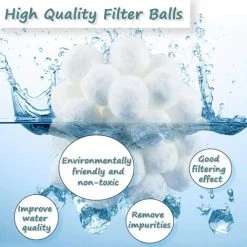 ABCRITAL Boules De Filtre De Piscine, Balles Filtrantes, Balles Filtrantes Réutilisables, Balles Filtrantes Piscine, Matériel De Nettoyage Piscine Balles Pour Filtres À Sable, Filtration De L'Eau (700G) -Accessoire Piscine 57637072 5