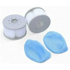 2 Cartouches Filtrantes De Remplacement Pour Spa Gonflable MSPA + 2 Filets De Protection Pompe Et Filtre De Spa LITZEE