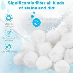 TANABATA Boule Pour Pompe Piscine,350g Balles Filtrantes Réutilisables, Filtre Pour Piscine Alternative Pour 12.5kg De Sable Filtrant,Verre Filtrant Piscine,Filtres à Sable Piscine -Accessoire Piscine 57756000 3