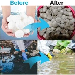 TANABATA Boule Pour Pompe Piscine,350g Balles Filtrantes Réutilisables, Filtre Pour Piscine Alternative Pour 12.5kg De Sable Filtrant,Verre Filtrant Piscine,Filtres à Sable Piscine -Accessoire Piscine 57756000 4