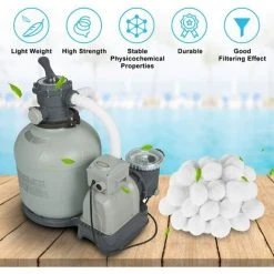 READCLY Boules De Filtre De Piscine 300g, Balles Filtrantes, Média Filtre à Fibres Pour Piscine Filtres à Sable Filtrage De L'eau, Alternative Pour 10.7 Kg De Sable Filtrant, Filtre Pour Piscine 7 READCLY Boules De Filtre De Piscine 300g, Balles Filtrantes, Média Filtre à Fibres Pour Piscine Filtres à Sable Filtrage De L'eau, Alternative Pour 10.7 Kg De Sable Filtrant, Filtre Pour Piscine -Accessoire Piscine 57815433 3