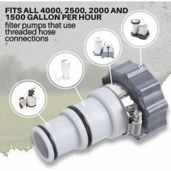MACARON Adaptateur De Tuyau De Rechange Pour Pompes Adaptateur De Tuyau De Rechange Pour Pompe Filetée Intex Fit ARU LO-Ron -Accessoire Piscine 58064863 5