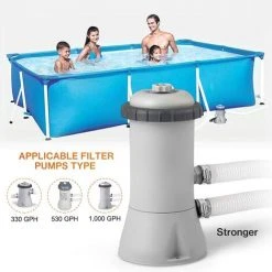 MACARON Tuyau De Rechange Pour Piscine De 1,25 Po De Diamètre Pour Piscines Hors Terre, Piscine Avec Pince Métallique Pour Pompe De Filtre Intex Ou Tuyaux De 3,2 Cm - 1,5 Mètre De Long (Paquet De 2)LO-Ron -Accessoire Piscine 58064888 4