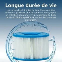 MACARON For Intex S1 Lot De 4 Cartouches De Rechange Pour Filtre à Pour Jardin Extérieur Type S1 PureSpa Easy Set Pool Filter Cartridges LO-Ron -Accessoire Piscine 58064898 4