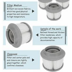 QERSTA Jardin Piscine Cartouche De Filtre Pour Spa Et Jacuzzi - Cartouche De Filtre De Rechange Pour Spa Et Spa Whirlpool -Accessoire Piscine 58081724 3